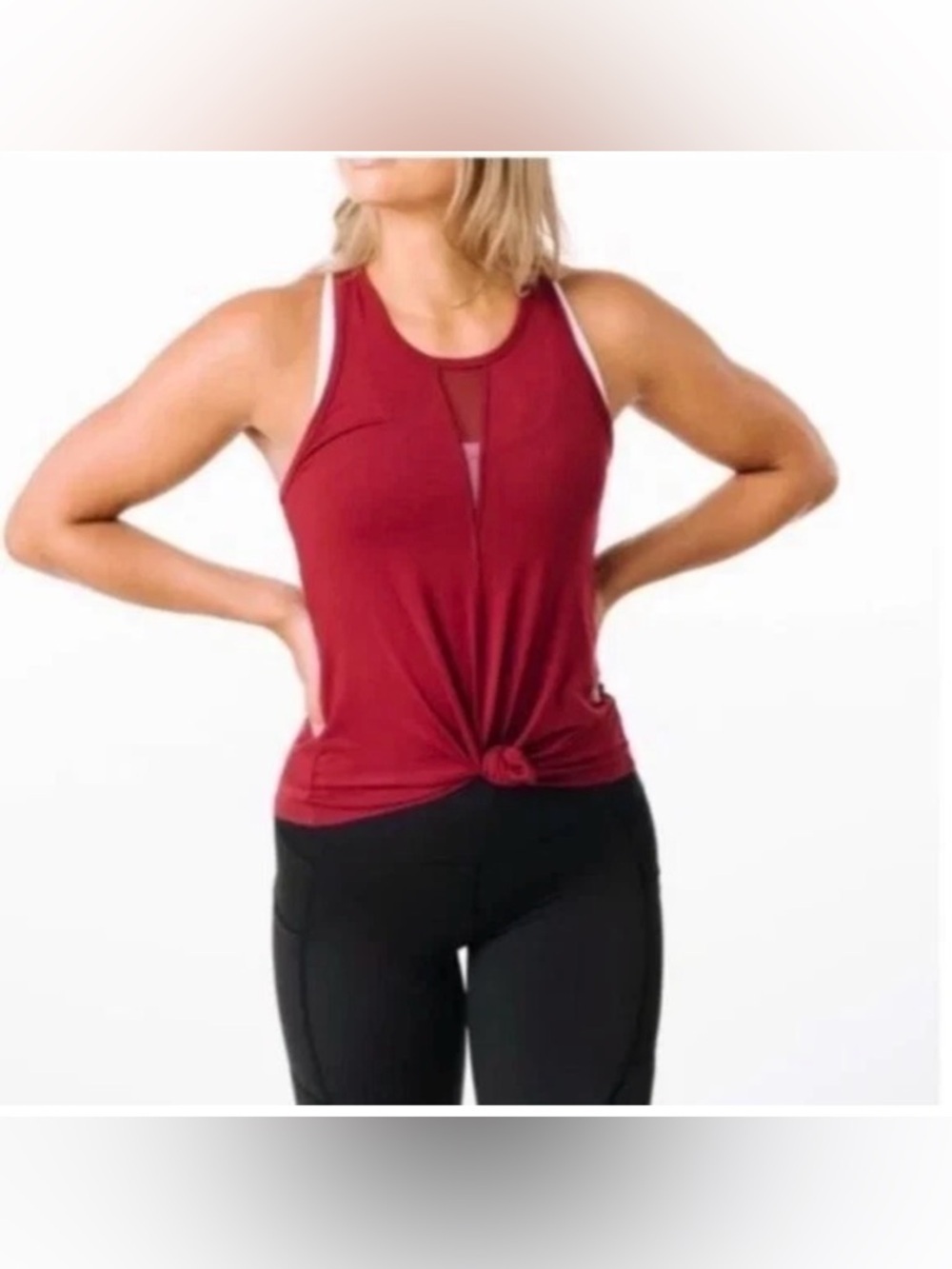 ZYIA Active Effortless Tank Top Athletic Red Size XL